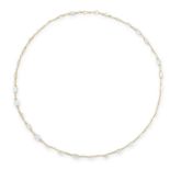A MOONSTONE NECKLACE AND BRACELET SUITE each set with cabochon moonstones, tests as yellow gold,