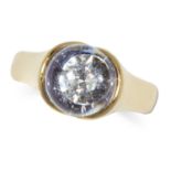 A ROCK CRYSTAL DRESS RING, MAUBOUSSIN in 18ct yellow gold, set with a polished rock crystal bead