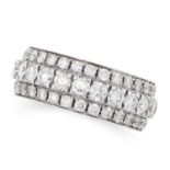 A DIAMOND ETERNITY RING, PICCHIOTTI in 18ct white gold, comprising of three rows of round cut