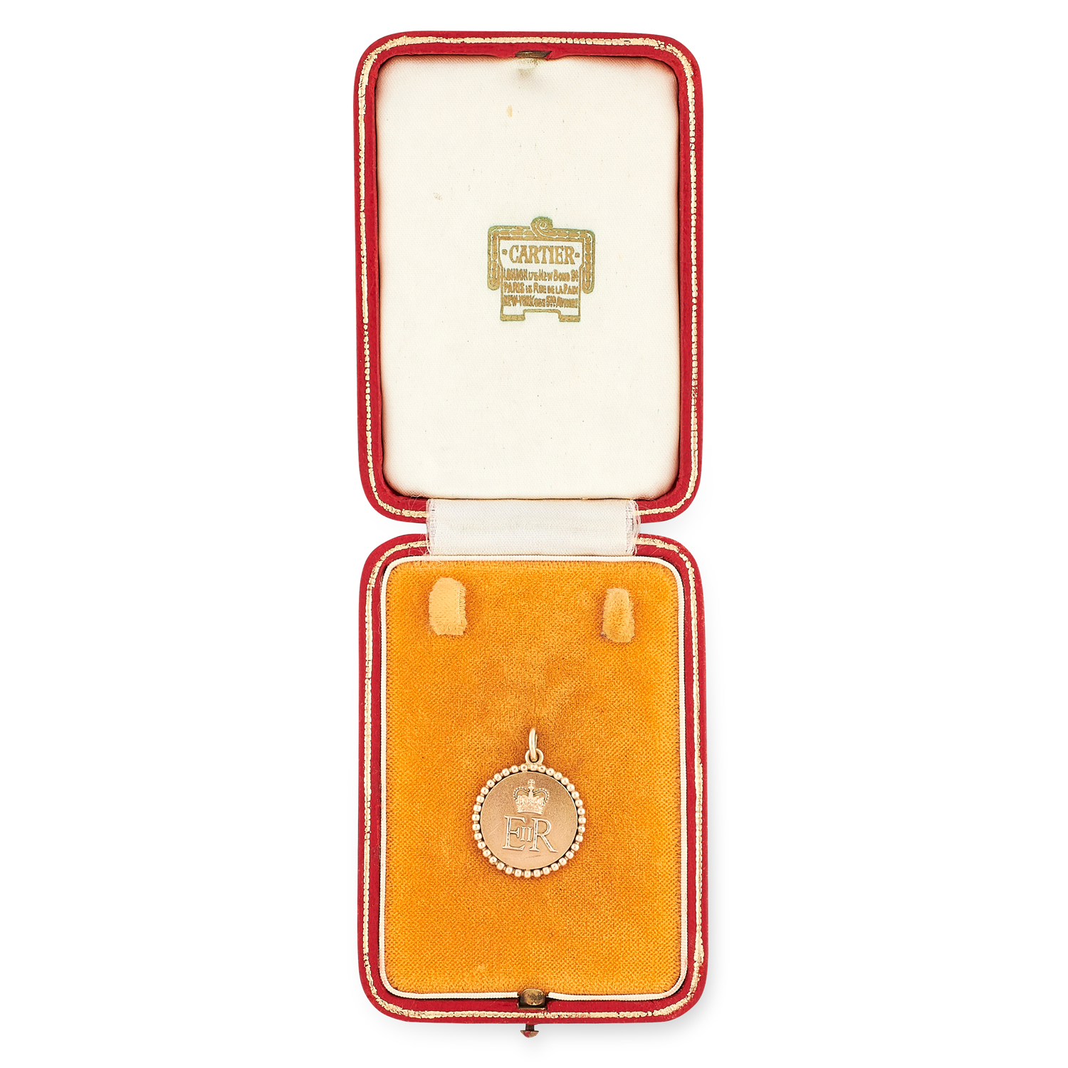 A ROYAL GOLD MEDALLION, CARTIER 1955 in 9ct yellow gold, with the royal cipher of Queen Elizabeth - Image 2 of 3