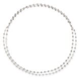 A DIAMOND LONG CHAIN SAUTOIR NECKLACE in the manner of Tiffany & Co Diamond by the Yard,