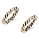 A PAIR OF AROUND-THE-CUFF CUFFLINKS, DAVID WEBB CIRCA 1970 in 18ct gold, in two-tone twisted rope