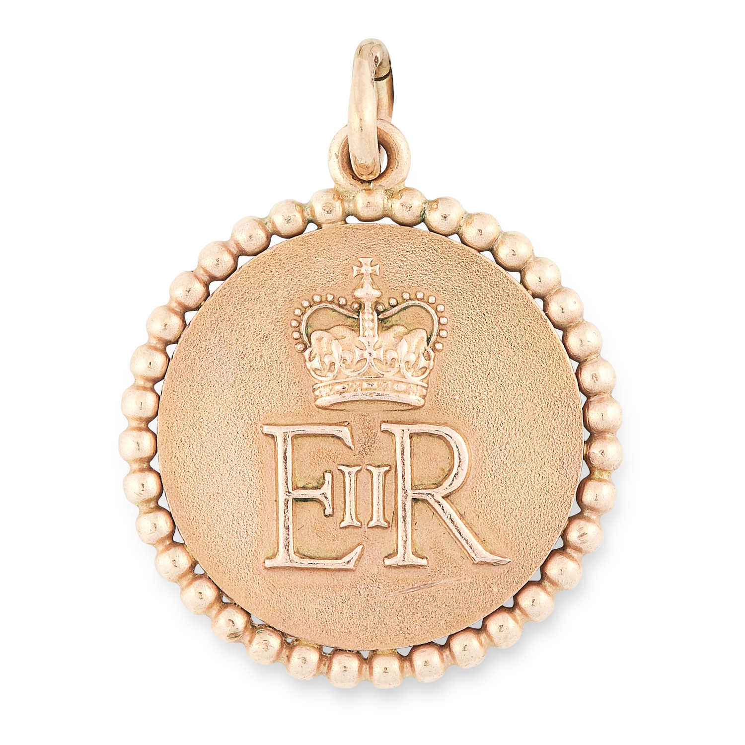 A ROYAL GOLD MEDALLION, CARTIER 1955 in 9ct yellow gold, with the royal cipher of Queen Elizabeth