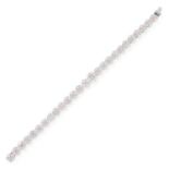 A FANCY PINK AND WHITE DIAMOND BRACELET in white and rose gold, comprising of twenty six links set