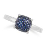 A SAPPHIRE SUGAR STACKS RING, PALOMA PICASSO FOR TIFFANY & CO in 18ct white gold, pave set with