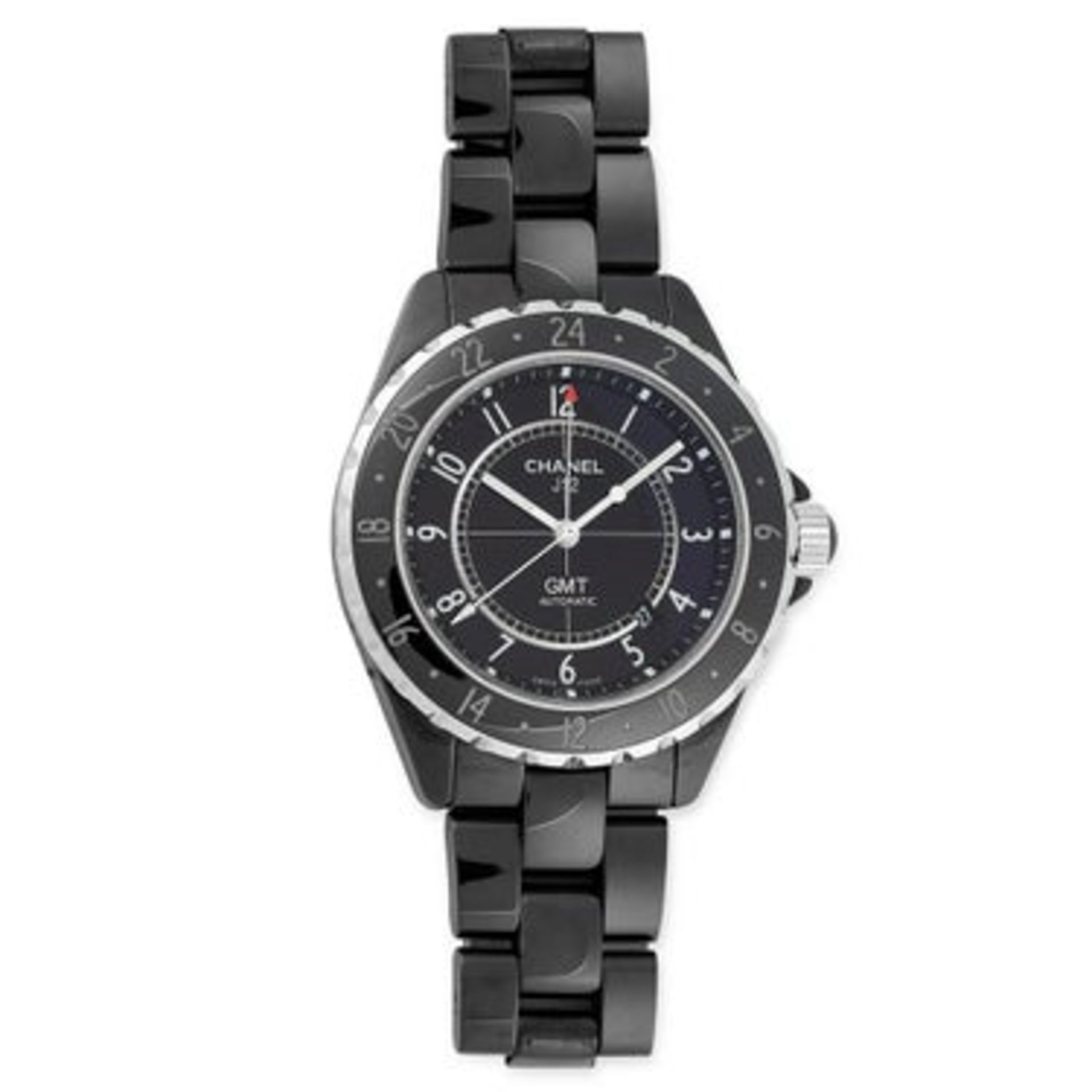 A LADIES J12 WATCH, CHANEL in black ceramic, with