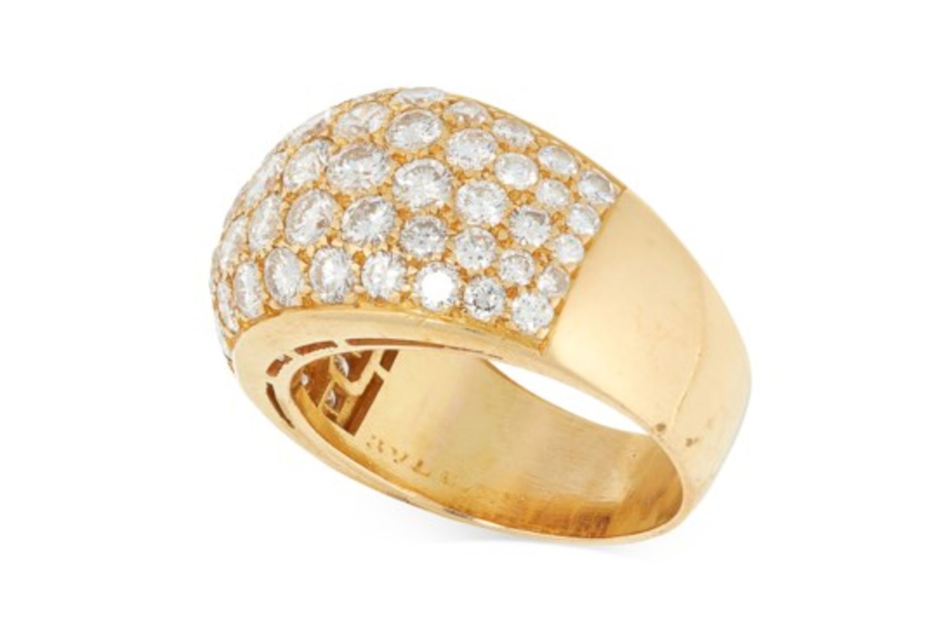 A DIAMOND DRESS RING, BULGARI in 18ct yellow gold, - Bild 2 aus 2