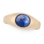 A SAPPHIRE DRESS RING in 18ct yellow gold, set with an oval cabochon sapphire of 2.02 carats,