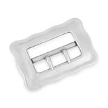 A BELT BUCKLE, TIFFANY & CO in sterling silver, of stylised rectangular design, signed Tiffany & Co,