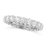 A 3.70 CARAT DIAMOND ETERNITY RING, TIFFANY & CO in platinum, designed as a full eternity band set