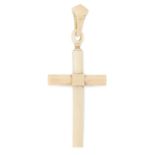 AN ANTIQUE VICTORIAN IVORY CROSS PENDANT, 19TH CENTURY carved from ivory to depict a cross,