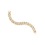 A VINTAGE FANCY LINK BRACELET, GEORGES LENFANT CIRCA 1970 in 18ct yellow gold, comprising of