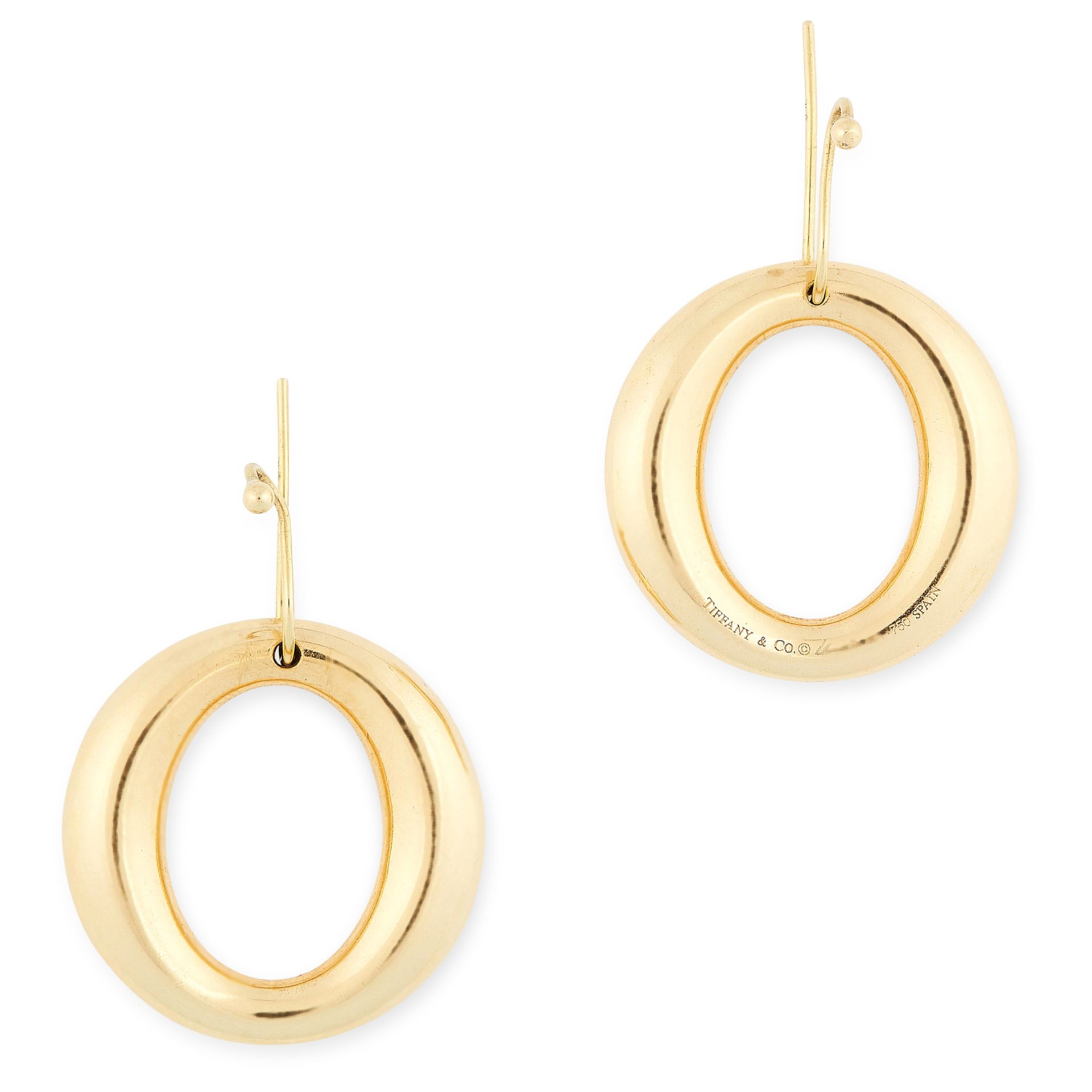 A PAIR OF SEVILLANA EARRINGS, ELSA PERETTI FOR TIFFANY & CO each designed as a graduated hoop