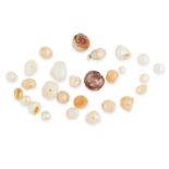 A COLLECTION OF UNMOUNTED PEARLS totalling 21.32 carats,