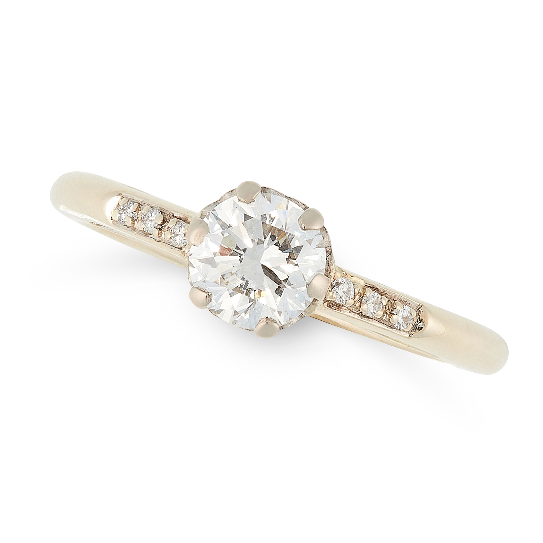 A SOLITAIRE DIAMOND RING, MAUBOUSSIN in 18ct gold, set with a round cut diamond of 0.71 carats,