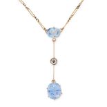A CEYLON NO HEAT SAPPHIRE PENDANT NECKLACE in yellow gold, set with an oval cut sapphire of 9.05