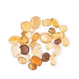A MIXED LOT OF UNMOUNTED CITRINE of various oval, step and fancy cuts, totalling 112.81 carats.