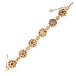 A VINTAGE GEM-SET SPUTNIK BRACELET in 18ct yellow gold, in the manner of H Stern, designed as a