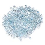 A MIXED LOT OF UNMOUNTED AQUAMARINES of various shapes and cuts, totalling 60.22 carats.