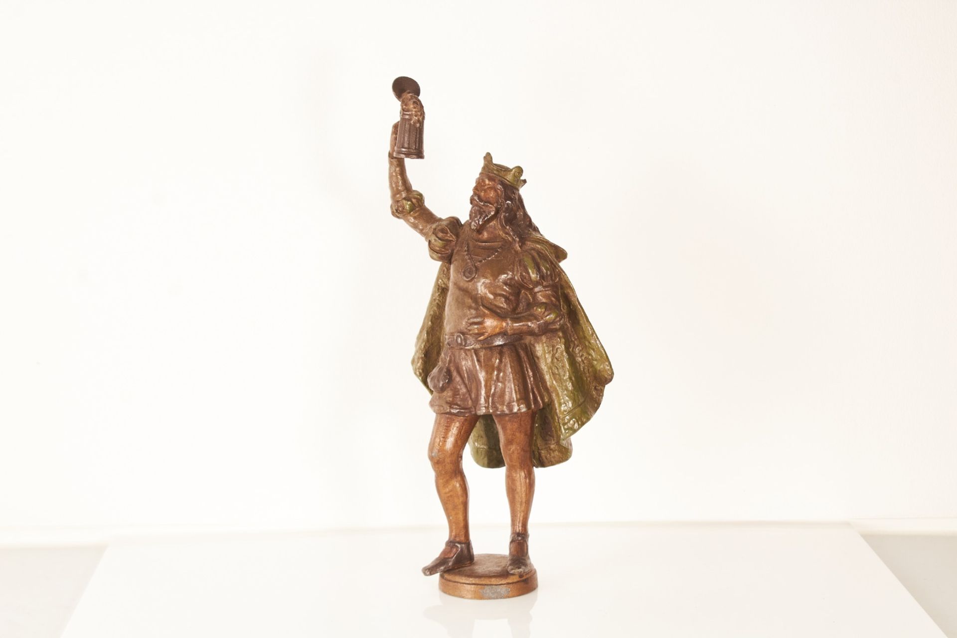 A 20th century cold painted spelter figure of Falstaff