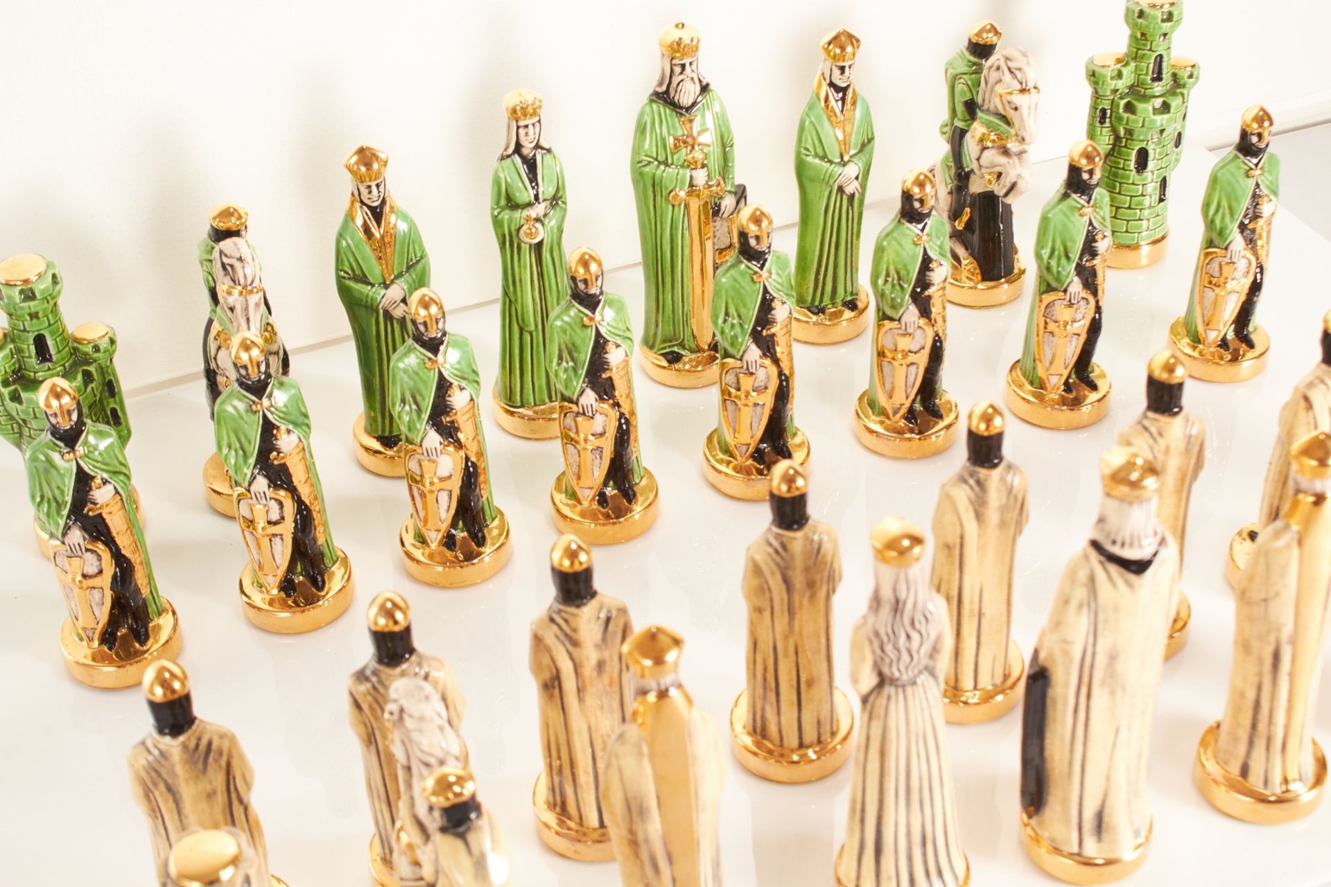 A 20th century ceramic chess set - Image 2 of 3