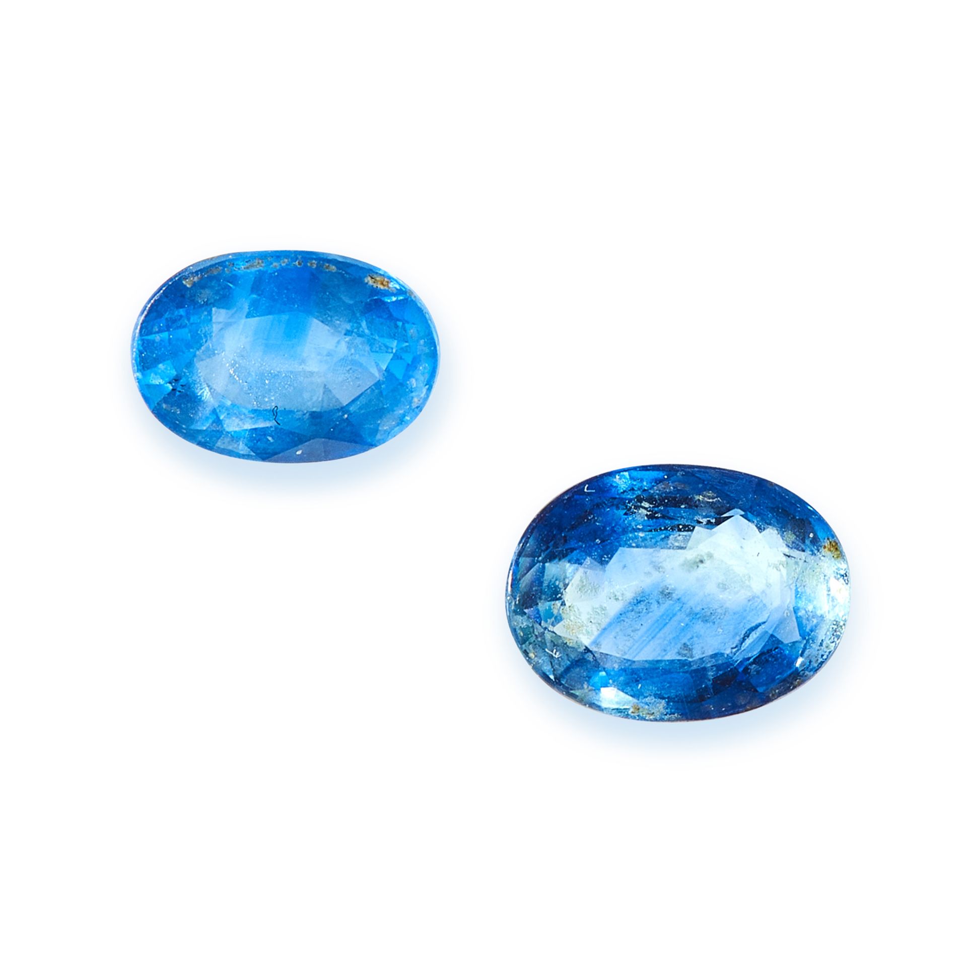 TWO UNMOUNTED OVAL CUT SAPPHIRES