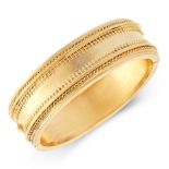 AN ANTIQUE CUFF BANGLE, CIRCA 1880 in 15ct yellow gold, the body embellished to one half with