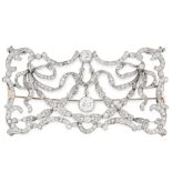 AN ANTIQUE DIAMOND BROOCH, EARLY 20TH CENTURY set with two principal old cut diamonds of 1.60 and