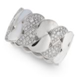 A DIAMOND LA DONA BAND RING, CARTIER in 18ct white gold, the band formed of semi-circular wedges,