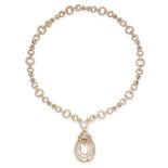 AN IMPORTANT DIAMOND NECKLACE, BRACELET AND BROOCH SUITE, VAN CLEEF & ARPELS in 18ct yellow gold,