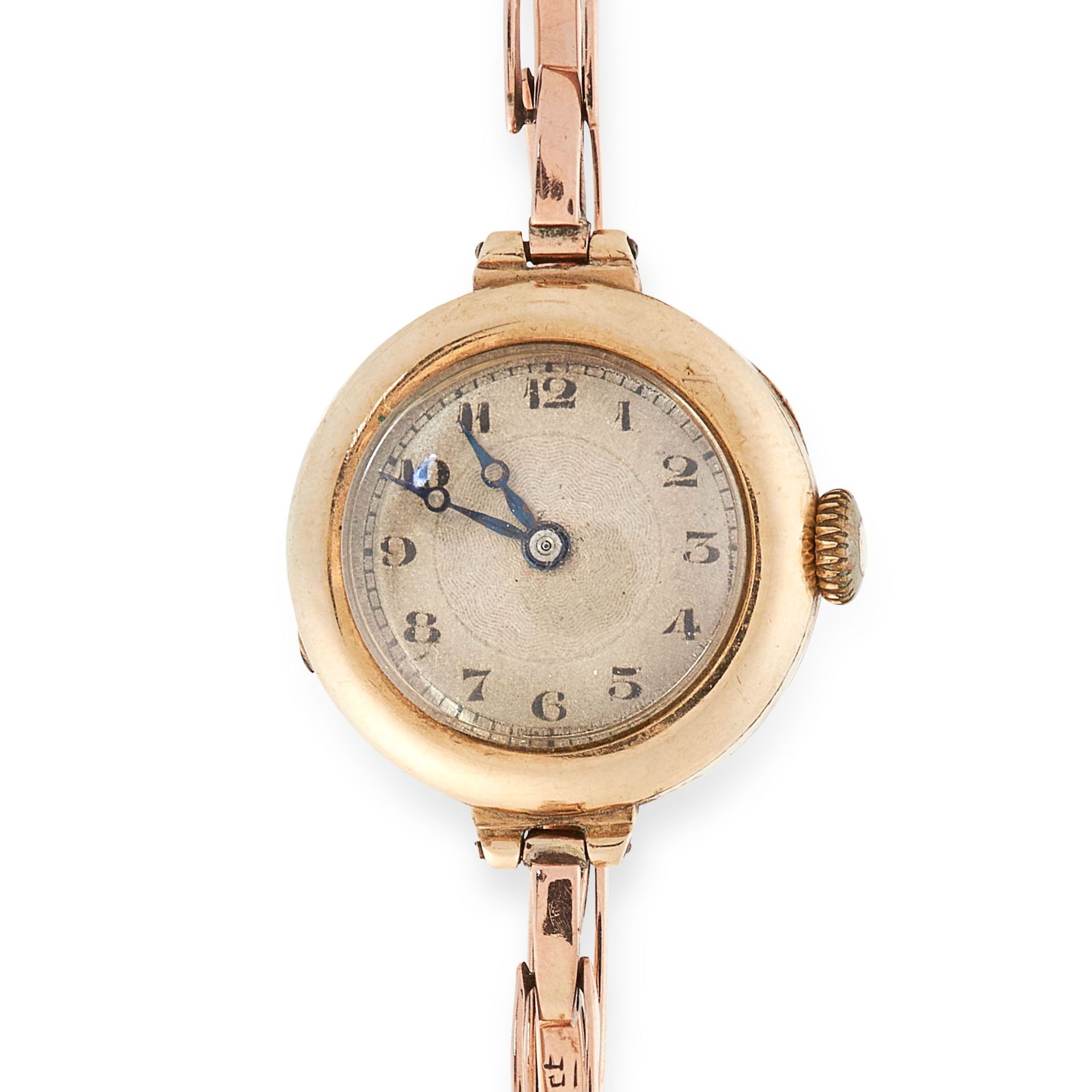 AN ANTIQUE LADIES COCKTAIL WRIST WATCH in 9ct yellow gold, comprising of a circular watch face on - Bild 2 aus 2