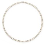 AN ANTIQUE PEARL CHAIN NECKLACE, EARLY 20TH CENTURY comprising rows of pearls connected in an