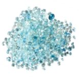 A MIXED LOT OF UNMOUNTED AQUAMARINES of various shapes and cuts, totalling 60.22 carats.
