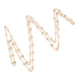 A DIAMOND LONGCHAIN NECKLACE in 18ct yellow gold, in the manner of Diamonds by the Yard,