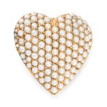AN ANTIQUE PEARL SWEETHEART PENDANT, 19TH CENTURY in yellow gold, in the form of a heart, set