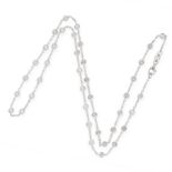 A DIAMOND LONGCHAIN NECKLACE in 18ct white gold, in the manner of Diamonds by the Yard, comprising