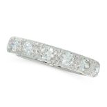 A DIAMOND ETERNITY BAND RING comprising a single row of round cut diamonds totalling 1.7-1.8 carats,