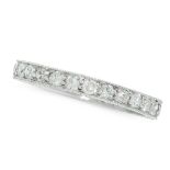A DIAMOND ETERNITY RING set with round cut diamonds totalling 0.81 carats, unmarked, size M / 6, 3.