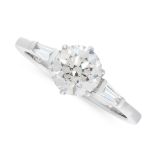 A 1.53 CARAT DIAMOND SOLITAIRE RING in 18ct white gold, set with a round cut diamond of 1.53