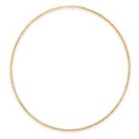 AN ANTIQUE FANCY LINK CHAIN NECKLACE, CIRCA 1900 in 15ct yellow gold, formed of stylised knotted