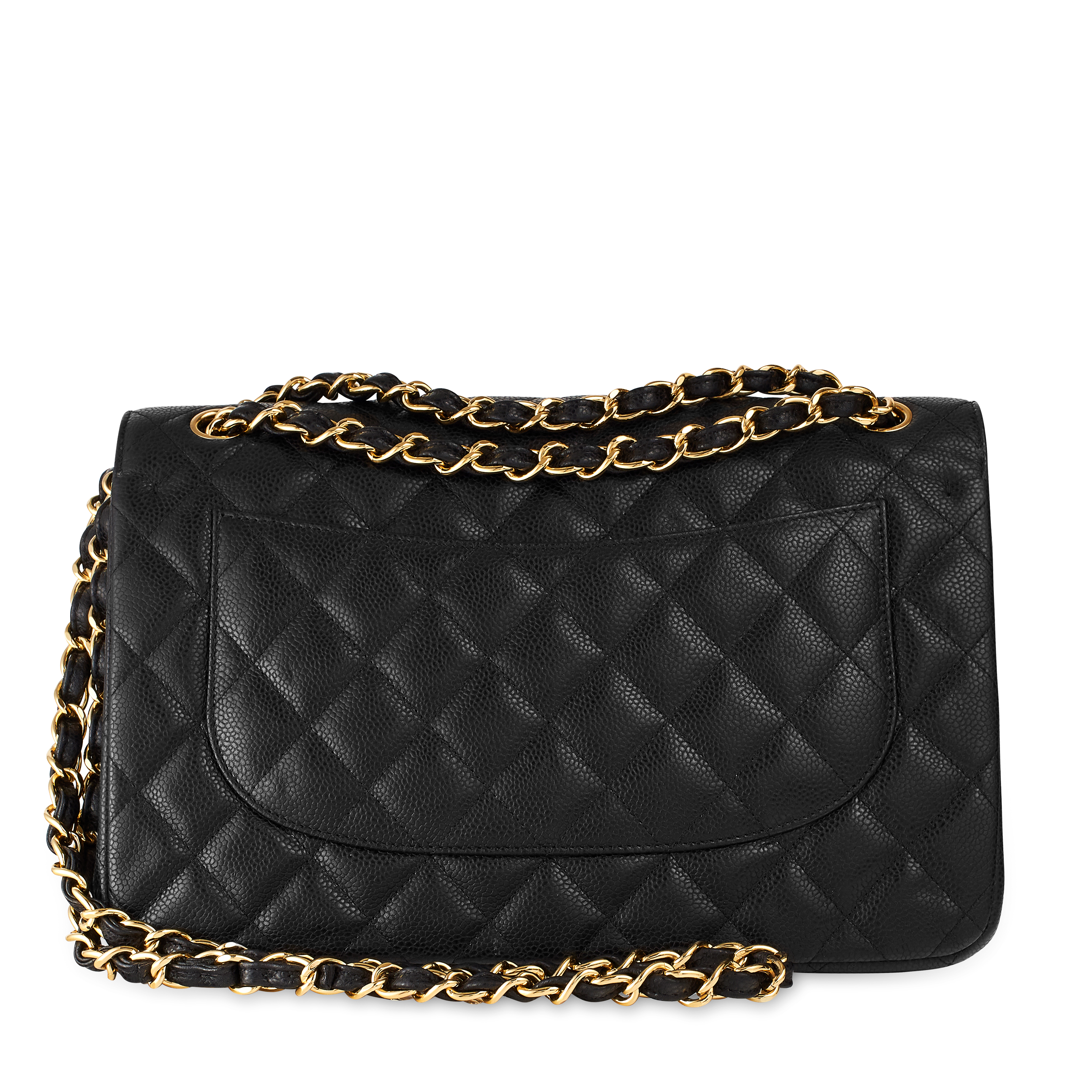 A BLACK CAVIAR CLASSIC 2.55 DOUBLE FLAP BAG, CHANEL quilted leather with gold tone hardware, 30cm - Image 2 of 4