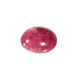 AN UNMOUNTED STAR RUBY of 6.22 carats, oval cabochon cut.