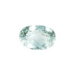 AN UNMOUTNED AQUAMARINE of 3.10 carats, oval cut.