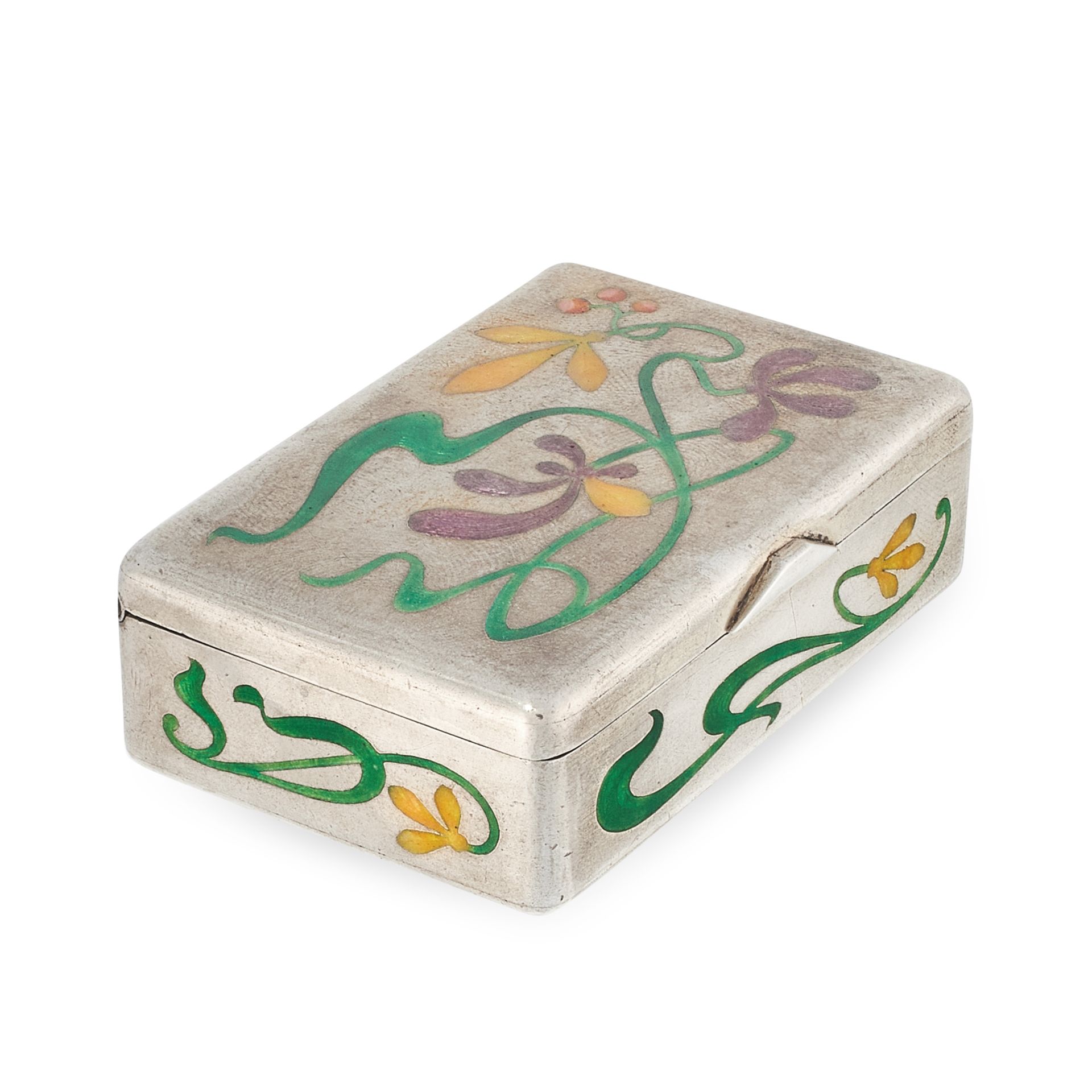 AN ANTIQUE IMPERIAL RUSSIAN ENAMEL SNUFF BOX, IVAN KHLEBNIKOV MOSCOW 1899-1908 in 84 zolotnik