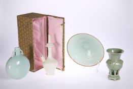 FOUR PIECES OF CHINESE CELADON WARE