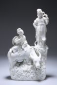 A CHINESE BLANC DE CHINE FIGURE GROUP, 19TH CENTURY