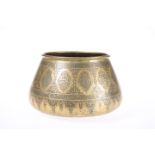 A PERSIAN BRASS BOWL, IN THE ISLAMIC TASTE, 18TH/19TH CENTURY