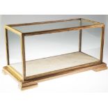 A GLAZED HARDWOOD TABLE-TOP DISPLAY CASE