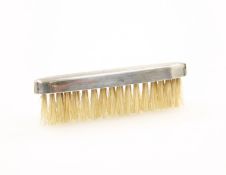 A STERLING SILVER MOUNTED MOUSTACHE BRUSH