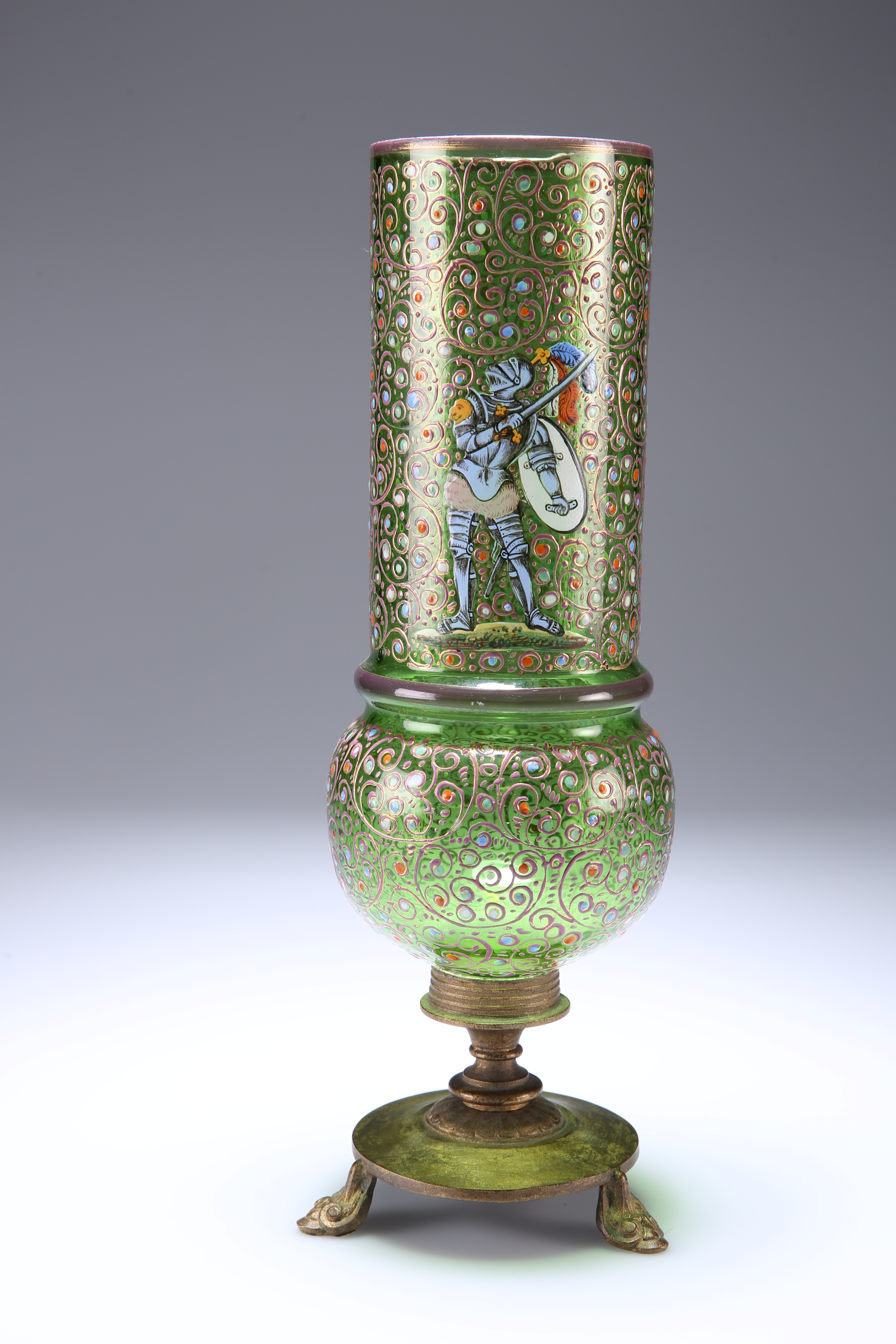 A LATE 19TH CENTURY BOHEMIAN GLASS VASE - Image 2 of 2